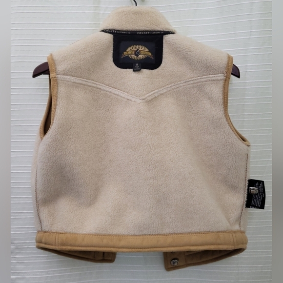 County Clothing Cheyenne Collection Vest Western Faux Suede/Sherpa Women's S - Picture 5 of 10
